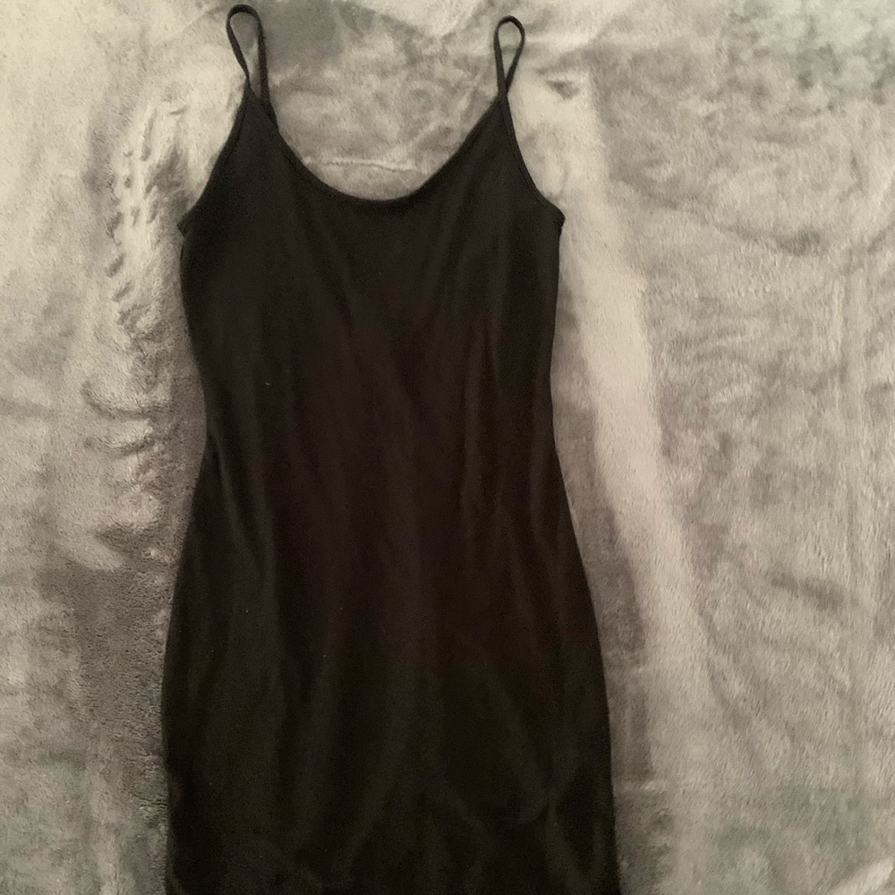 black spaghetti strap mini dress ✨